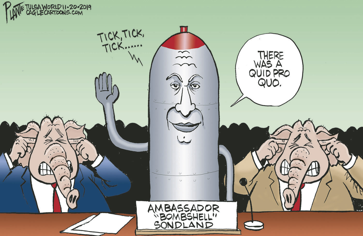Bruce Plante Cartoon: Impeachment bombshell